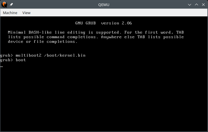 Booting the kernel manually using grub